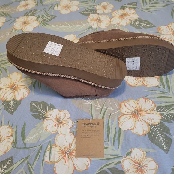 Bearpaw Martis Caroline Platform Slippers Hickory 9 - Picture 9 of 11